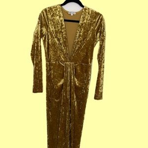 Bump Biddy Maternity Foxie Plunging Ice Velvet Dress